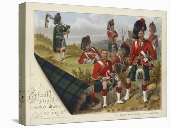 The Black Watch, Royal Highlanders-Richard Simkin-Stretched Canvas