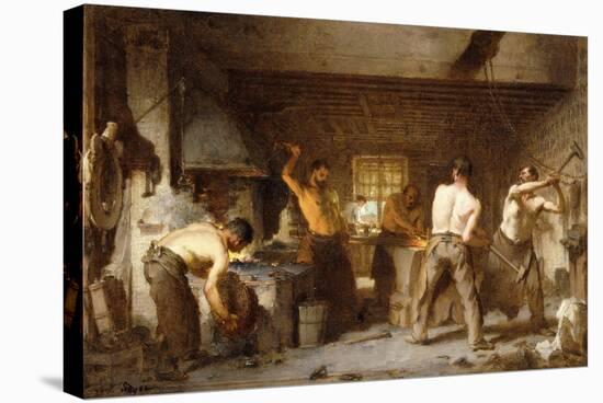 The Blacksmith's Forge-Paul Soyer-Stretched Canvas
