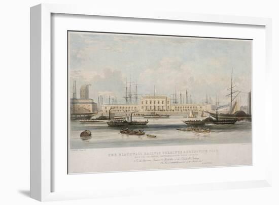 The Blackwall Railway Terminus and Brunswick Pier, Blackwall, Poplar, London, C1840-Thomas Picken-Framed Giclee Print