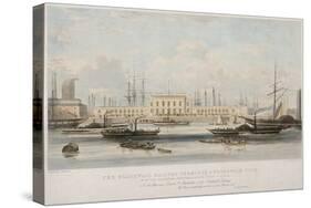 The Blackwall Railway Terminus and Brunswick Pier, Blackwall, Poplar, London, C1840-Thomas Picken-Stretched Canvas