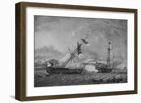 'The 'Blanche' and the 'Pique', c1795-Robert Dodd-Framed Giclee Print