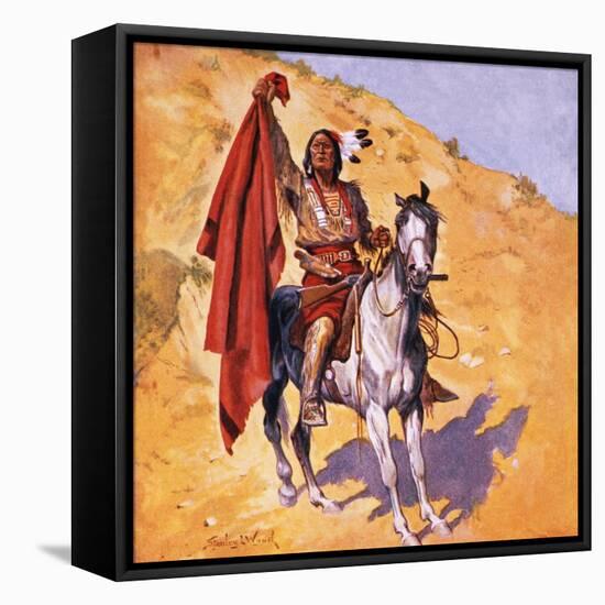 The Blanket Indian-Stanley L Wood-Framed Stretched Canvas