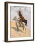 The Blanket Signal, C.1896 (Oil on Canvas)-Frederic Remington-Framed Giclee Print