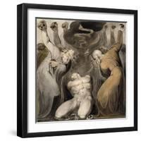 The Blasphemer-William Blake-Framed Premium Giclee Print