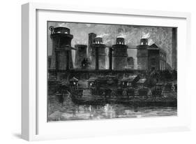 The Blast Furnaces at Summerlea by Night, C1880-WD Scott-Moncrieff-Framed Giclee Print