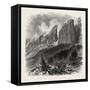 The Blattkogel, from the Sellajoch, Dolomites, South Tyrol, Italy, 19th Century-null-Framed Stretched Canvas