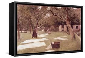 The Bleaching Ground-Max Liebermann-Framed Stretched Canvas