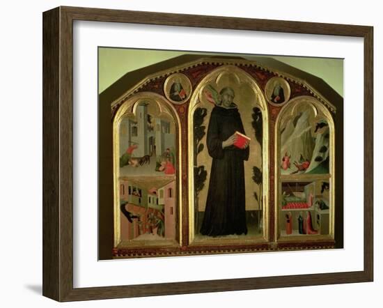 The Blessed Agostino Novello Altarpiece, with four of his miracles, c.1328-Simone Martini-Framed Giclee Print