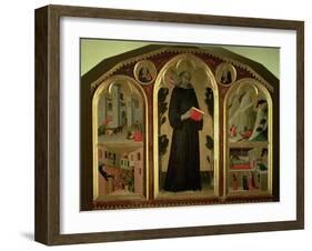 The Blessed Agostino Novello Altarpiece, with four of his miracles, c.1328-Simone Martini-Framed Giclee Print