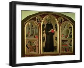 The Blessed Agostino Novello Altarpiece, with four of his miracles, c.1328-Simone Martini-Framed Giclee Print