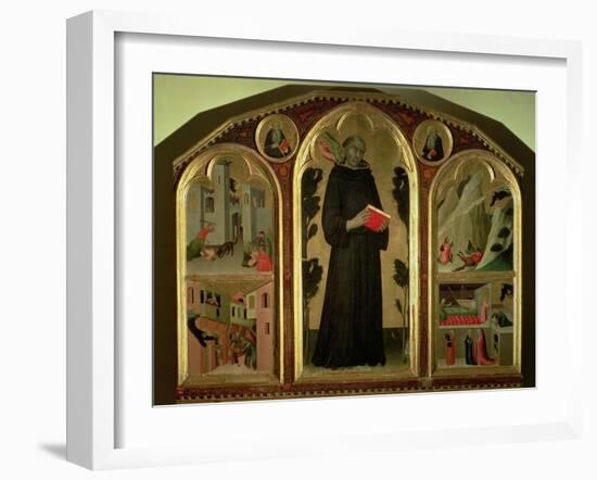 The Blessed Agostino Novello Altarpiece, with four of his miracles, c.1328-Simone Martini-Framed Giclee Print