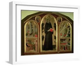 The Blessed Agostino Novello Altarpiece, with four of his miracles, c.1328-Simone Martini-Framed Giclee Print