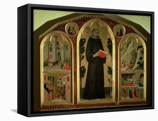 The Blessed Agostino Novello Altarpiece, with four of his miracles, c.1328-Simone Martini-Framed Stretched Canvas