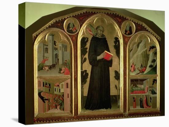 The Blessed Agostino Novello Altarpiece, with four of his miracles, c.1328-Simone Martini-Stretched Canvas