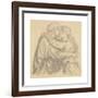 The Blessed Damozel - Study of Two Lovers Embracing-Dante Gabriel Rossetti-Framed Premium Giclee Print