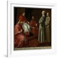 The Blessed Giles Before Pope Gregory IX, c.1645-1646-Bartolome Esteban Murillo-Framed Giclee Print