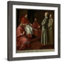 The Blessed Giles Before Pope Gregory IX, c.1645-1646-Bartolome Esteban Murillo-Framed Giclee Print