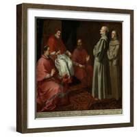 The Blessed Giles Before Pope Gregory IX, c.1645-1646-Bartolome Esteban Murillo-Framed Giclee Print