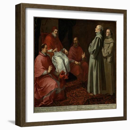 The Blessed Giles Before Pope Gregory IX, c.1645-1646-Bartolome Esteban Murillo-Framed Giclee Print