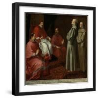 The Blessed Giles Before Pope Gregory IX, c.1645-1646-Bartolome Esteban Murillo-Framed Giclee Print