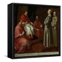 The Blessed Giles Before Pope Gregory IX, c.1645-1646-Bartolome Esteban Murillo-Framed Stretched Canvas