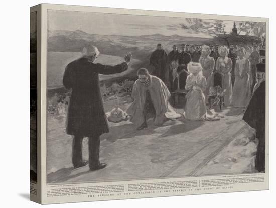 The Blessing at the Conclusion of the Service on the Mount of Olives-William Hatherell-Stretched Canvas