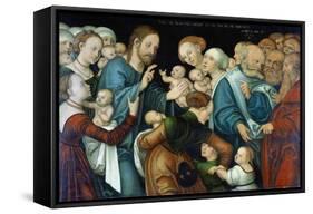The Blessing of the Children, Weimar, 1538-Lucas Cranach the Elder-Framed Stretched Canvas