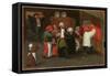 The Blessing of the Marriage (Oil on Panel)-Maerten van Cleve-Framed Stretched Canvas