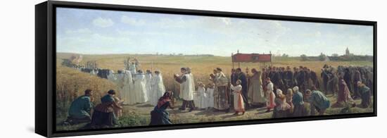 The Blessing of the Wheat in the Artois, 1857-Jules Breton-Framed Stretched Canvas