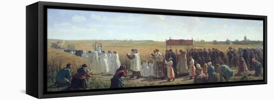 The Blessing of the Wheat in the Artois, 1857-Jules Breton-Framed Stretched Canvas