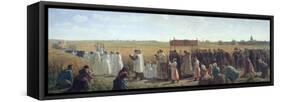 The Blessing of the Wheat in the Artois, 1857-Jules Breton-Framed Stretched Canvas