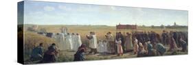 The Blessing of the Wheat in the Artois, 1857-Jules Breton-Stretched Canvas