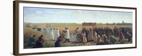 The Blessing of the Wheat in the Artois, 1857-Jules Breton-Framed Giclee Print