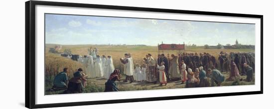 The Blessing of the Wheat in the Artois, 1857-Jules Breton-Framed Giclee Print