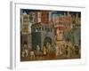 The Blessings of Good Government (Detail), Mural-Ambrogio Lorenzetti-Framed Giclee Print