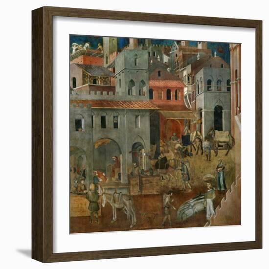 The Blessings of Good Government-Ambrogio Lorenzetti-Framed Giclee Print