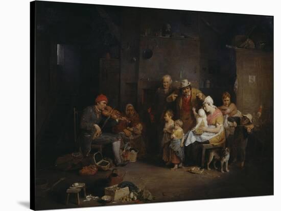 The Blind Fiddler-Sir David Wilkie-Stretched Canvas