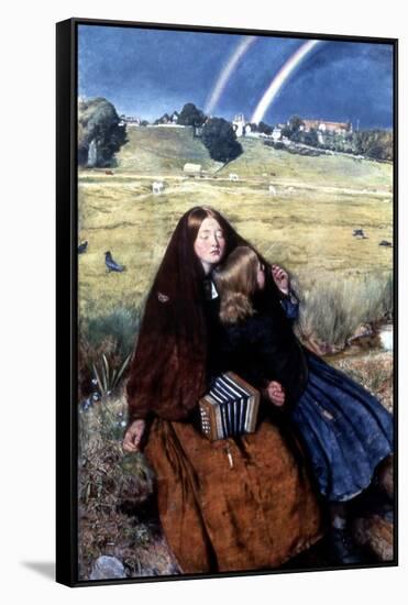 The Blind Girl, 1856-John Everett Millais-Framed Stretched Canvas