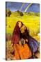 The Blind Girl-John Everett Millais-Stretched Canvas