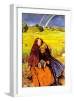 The Blind Girl-John Everett Millais-Framed Art Print