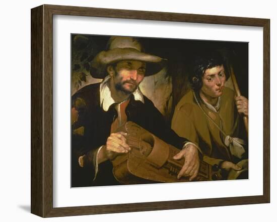 The Blind Hurdy-Gurdy Player, C.1640-Francisco Herrera-Framed Giclee Print