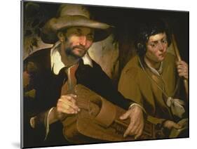 The Blind Hurdy-Gurdy Player, C.1640-Francisco Herrera-Mounted Giclee Print