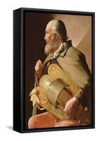 The Blind Hurdy Gurdy Player-Georges de La Tour-Framed Stretched Canvas