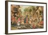 The Blind Hurdy-Gurdy Player-Pieter Brueghel the Younger-Framed Giclee Print