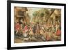 The Blind Hurdy-Gurdy Player-Pieter Brueghel the Younger-Framed Giclee Print