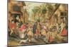 The Blind Hurdy-Gurdy Player-Pieter Brueghel the Younger-Mounted Giclee Print