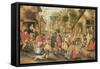 The Blind Hurdy-Gurdy Player-Pieter Brueghel the Younger-Framed Stretched Canvas