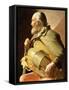 The Blind Hurdy Gurdy Player-Georges de la Tour-Framed Stretched Canvas