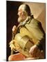 The Blind Hurdy Gurdy Player-Georges de la Tour-Mounted Giclee Print