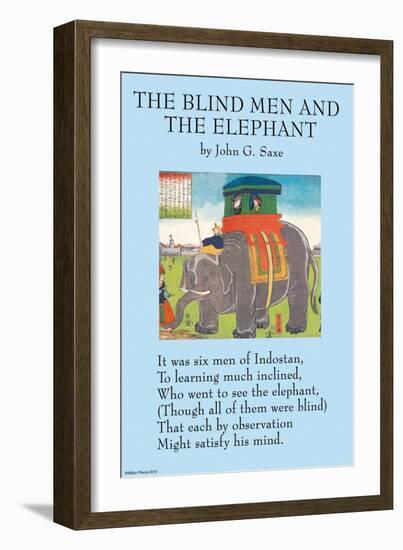 The Blind Men & the Elephant-null-Framed Art Print